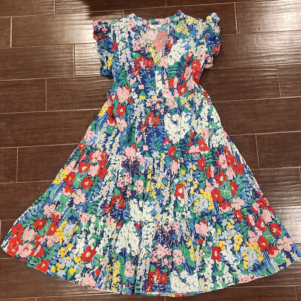 NWOT Entro Floral Midi Dress size XL / Extra Large